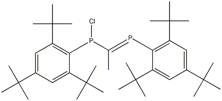 (E)-1,3-Bis[2,4,6-tri(tert-butyl)phenyl]-2-methyl-3-chloro-1,3-diphospha-1-propene 结构式