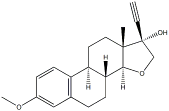 (17R)-3-Methoxy-15-oxa-19-norpregna-1,3,5(10)-trien-20-yn-17-ol 结构式