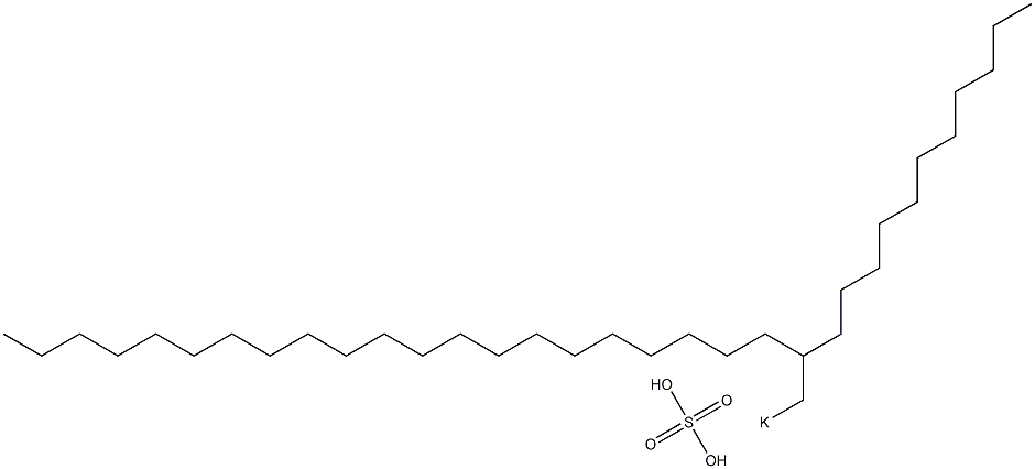 Sulfuric acid 2-undecyltricosyl=potassium salt 结构式