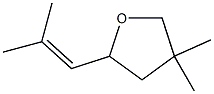 3,3-Dimethyl-5-(2-methyl-1-propenyl)tetrahydrofuran 结构式