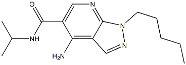 1-Pentyl-4-amino-N-isopropyl-1H-pyrazolo[3,4-b]pyridine-5-carboxamide 结构式