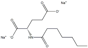 N-Enanthoylglutamic acid disodium salt 结构式