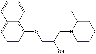 1-(1-Naphtyloxy)-3-(2-methylpiperidin-1-yl)propan-2-ol 结构式