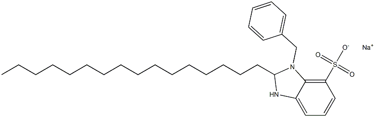 1-Benzyl-2,3-dihydro-2-hexadecyl-1H-benzimidazole-7-sulfonic acid sodium salt 结构式