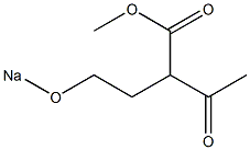 3-Oxo-2-[2-(sodiooxy)ethyl]butyric acid methyl ester 结构式
