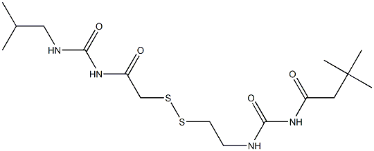 1-(3,3-Dimethylbutyryl)-3-[2-[[(3-isobutylureido)carbonylmethyl]dithio]ethyl]urea 结构式