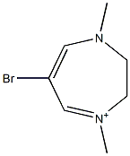 6-Bromo-1,4-dimethyl-2,3-dihydro-1H-1,4-diazepin-4-ium 结构式