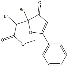 2-Bromo-2-[bromo(methoxycarbonyl)methyl]-5-phenylfuran-3(2H)-one 结构式