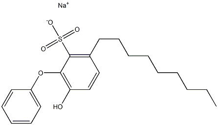 6-Hydroxy-3-nonyl[oxybisbenzene]-2-sulfonic acid sodium salt 结构式