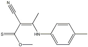 2-Cyano-3-(4-methylphenylamino)-3-methylthioacrylic acid methyl ester 结构式