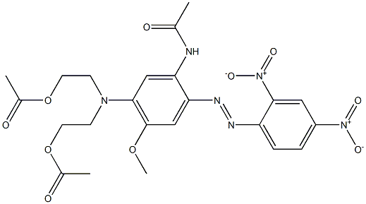 5'-[N,N-Bis(2-acetoxyethyl)amino]-2'-(2,4-dinitrophenylazo)-4'-methoxyacetanilide 结构式