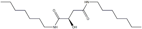 [R,(+)]-N,N'-Diheptyl-2-hydroxysuccinamide 结构式
