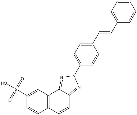 2-(p-Styrylphenyl)-2H-naphtho[1,2-d]triazole-8-sulfonic acid 结构式