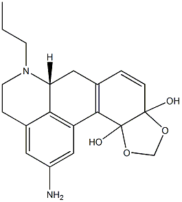 [6aR,(-)]-2-Amino-10,11-methylenedioxy-5,6,6a,7-tetrahydro-6-propyl-4H-dibenzo[de,g]quinoline-10,11-diol 结构式