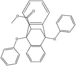 9,10-Dihydro-9,10-diphenoxy-9,10-ethanoanthracene-11-carboxylic acid methyl ester 结构式