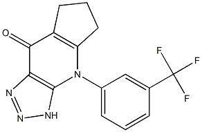 4-[3-(Trifluoromethyl)phenyl]-3,5,6,7-tetrahydrocyclopenta[b]-1,2,3-triazolo[4,5-e]pyridin-8(4H)-one 结构式