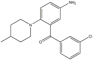 5-Amino-3'-chloro-2-(4-methyl-1-piperidinyl)benzophenone 结构式