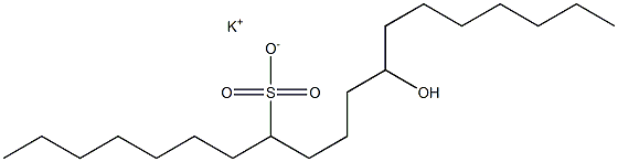 12-Hydroxynonadecane-8-sulfonic acid potassium salt 结构式
