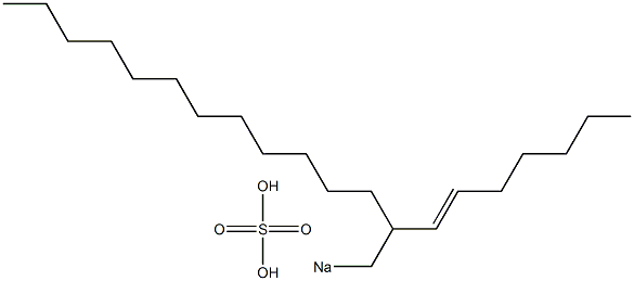 Sulfuric acid 2-(1-heptenyl)tetradecyl=sodium ester salt 结构式
