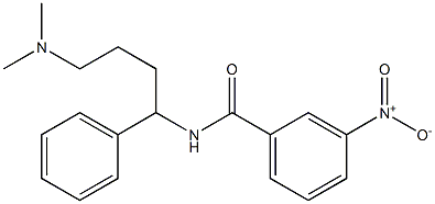 N-[4-(Dimethylamino)-1-phenylbutyl]-3-nitrobenzamide 结构式