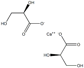 Bis[(R)-2,3-dihydroxypropionic acid]calcium salt 结构式