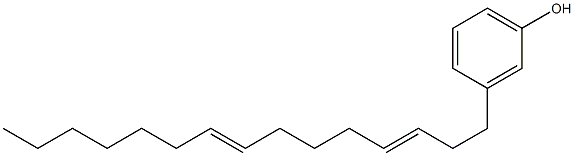 3-(3,8-Pentadecadienyl)phenol 结构式