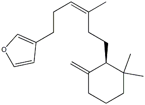 3-[(Z)-6-[(S)-2,2-Dimethyl-6-methylenecyclohexyl]-4-methyl-3-hexenyl]furan 结构式