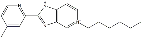 2-(4-Methylpyridin-2-yl)-5-hexyl-1H-imidazo[4,5-c]pyridin-5-ium 结构式