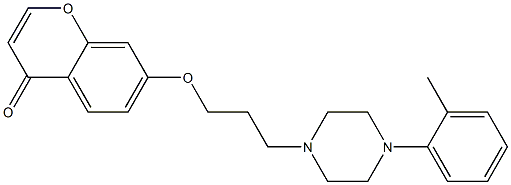 7-[3-[4-(2-Methylphenyl)-1-piperazinyl]propyloxy]-4H-1-benzopyran-4-one 结构式