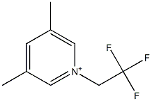 1-(2,2,2-Trifluoroethyl)-3,5-dimethylpyridinium 结构式