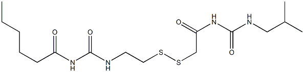 1-Hexanoyl-3-[2-[[(3-isobutylureido)carbonylmethyl]dithio]ethyl]urea 结构式