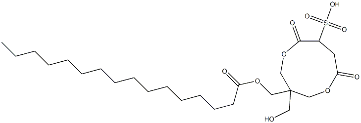 Palmitic acid [1-(hydroxymethyl)-4,7-dioxo-6-sulfo-3,8-dioxacyclononan-1-yl]methyl ester 结构式