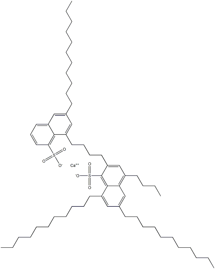 Bis(6,8-diundecyl-1-naphthalenesulfonic acid)calcium salt 结构式