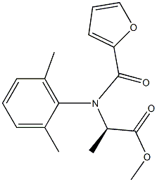 (2R)-2-[(2,6-Dimethylphenyl)(2-furanylcarbonyl)amino]propanoic acid methyl ester 结构式
