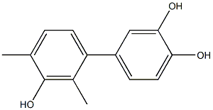 2',4'-Dimethyl-1,1'-biphenyl-3,3',4-triol 结构式