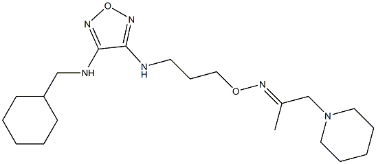 1-Piperidino-2-propanone O-[3-[[4-[(cyclohexylmethyl)amino]furazan-3-yl]amino]propyl]oxime 结构式