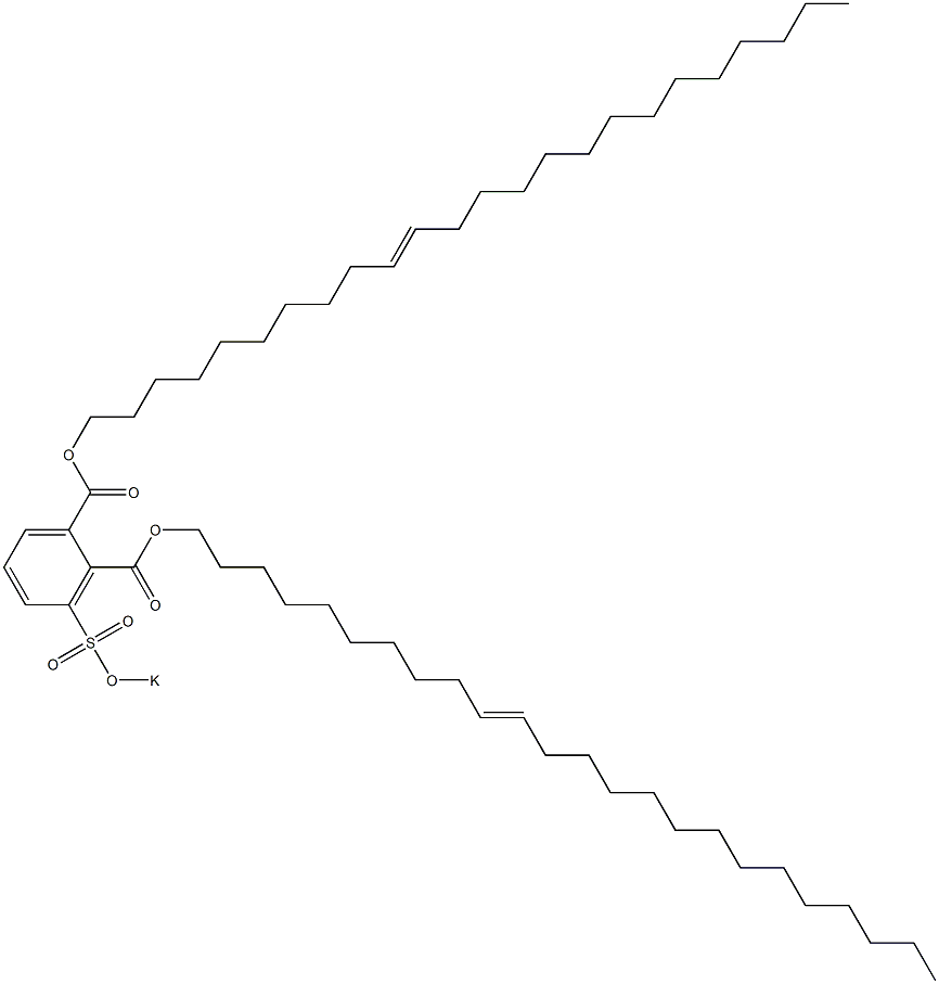 3-(Potassiosulfo)phthalic acid di(10-tetracosenyl) ester 结构式