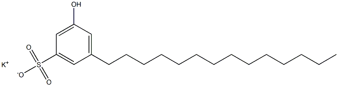 3-Hydroxy-5-tetradecylbenzenesulfonic acid potassium salt 结构式