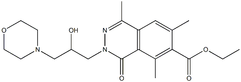 4,6,8-Trimethyl-2-(2-hydroxy-3-morpholinopropyl)-1-oxo-1,2-dihydrophthalazine-7-carboxylic acid ethyl ester 结构式