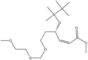 (2Z,4S)-4-(tert-Butyldimethylsiloxy)-6-[(2-methoxyethoxy)methoxy]-2-hexenoic acid methyl ester 结构式
