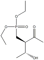 [(2R,3R)-2-Acetyl-3-hydroxybutyl]phosphonic acid diethyl ester 结构式