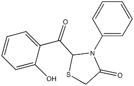 2-(2-Hydroxybenzoyl)-3-(phenyl)thiazolidin-4-one 结构式