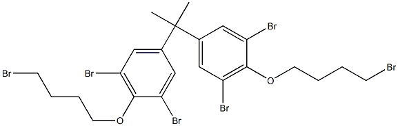 2,2-Bis[3,5-dibromo-4-(4-bromobutoxy)phenyl]propane 结构式