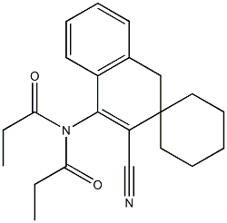4-(Dipropionylamino)spiro[naphthalene-2(1H),1'-cyclohexane]-3-carbonitrile 结构式