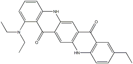 1-(Diethylamino)-9-ethyl-5,12-dihydroquino[2,3-b]acridine-7,14-dione 结构式