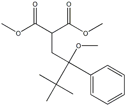 2-[2-Phenyl-2-methoxy-3,3-dimethylbutyl]malonic acid dimethyl ester 结构式