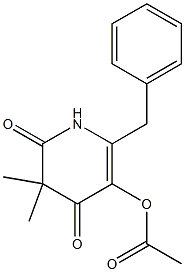 Acetic acid [(2-benzyl-4,6-dioxo-5,5-dimethyl-1,5-dihydropyridin)-3-yl] ester 结构式