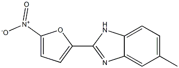 5-Methyl-2-[5-nitrofuran-2-yl]-1H-benzimidazole 结构式