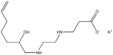 3-[N-[2-[N-(2-Hydroxy-6-heptenyl)amino]ethyl]amino]propionic acid potassium salt 结构式