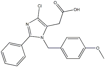 4-Chloro-1-(4-methoxybenzyl)-2-(phenyl)-1H-imidazole-5-acetic acid 结构式